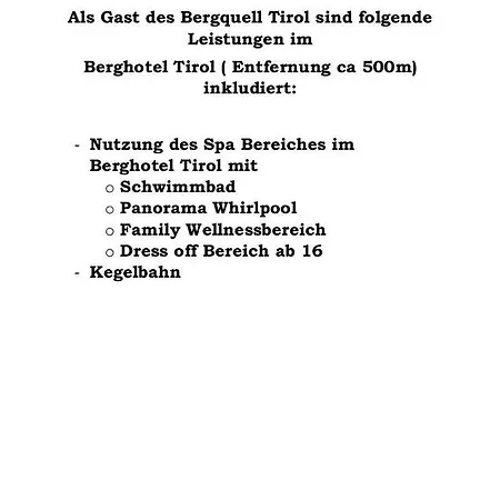 Bergquell Tirol Apartment